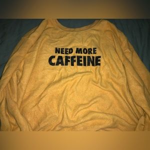 need more caffeine plus-sized sweatshirt